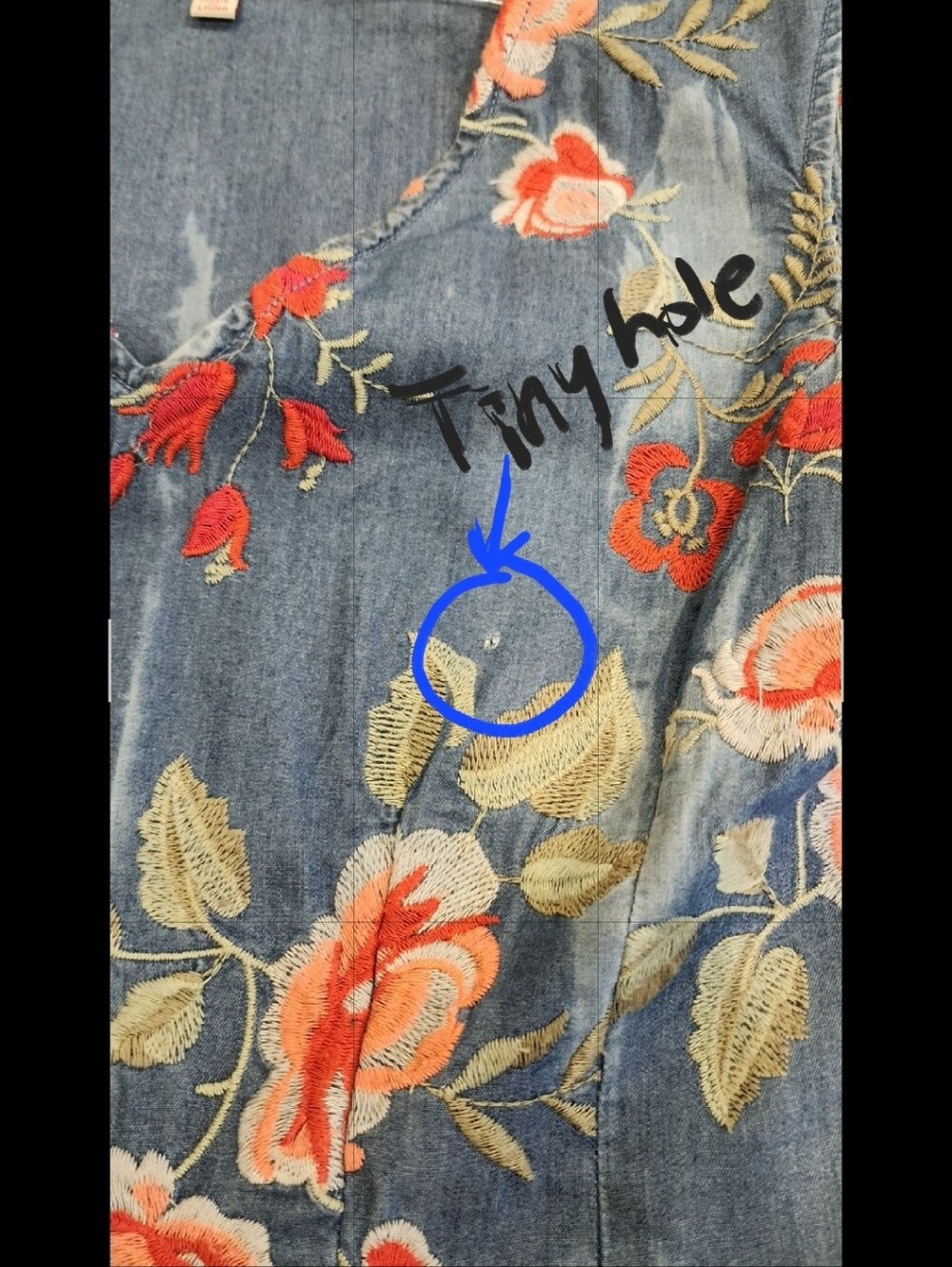 Reba Blue Floral V-Neck Midi Dress - Picture 7 of 7